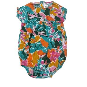 Carters Romper Flowers Baby Girl 12 months